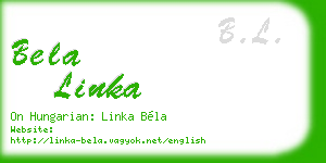 bela linka business card